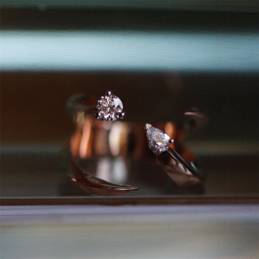 Anello 'Solis' quattro elementi in oro rosa SOLIS | AN4 1GC 1TOAU9R CT 0,25